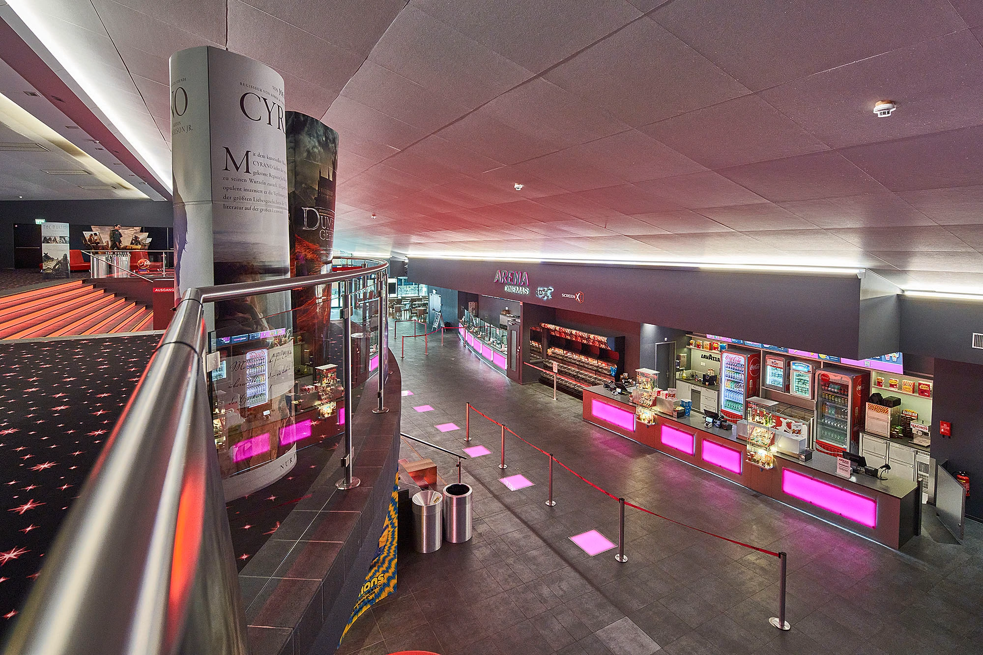 Interior view of Arena Cinemas