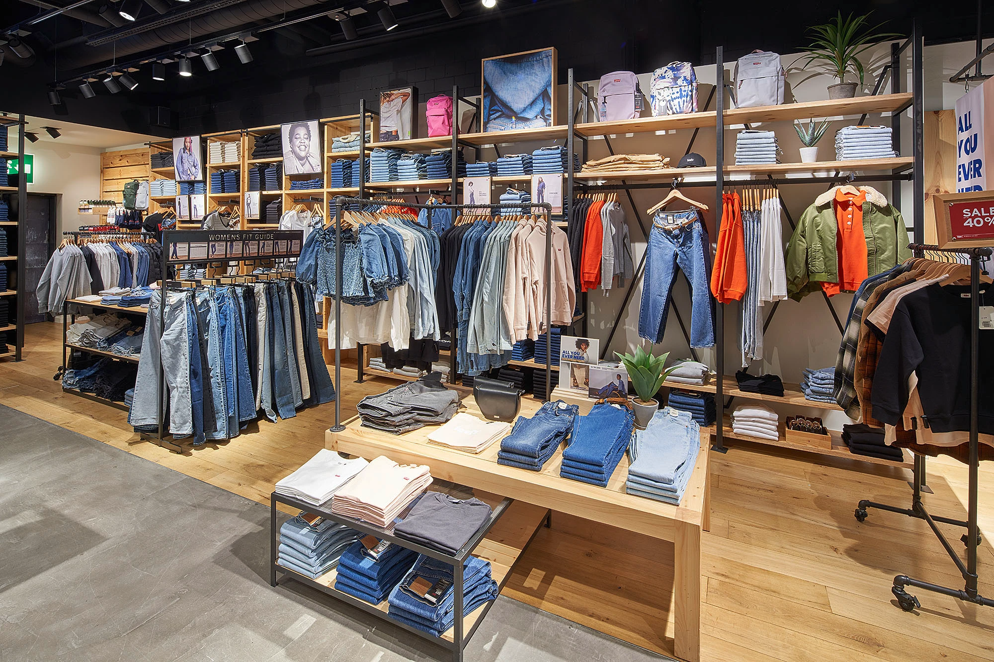 Interior view of Levi's