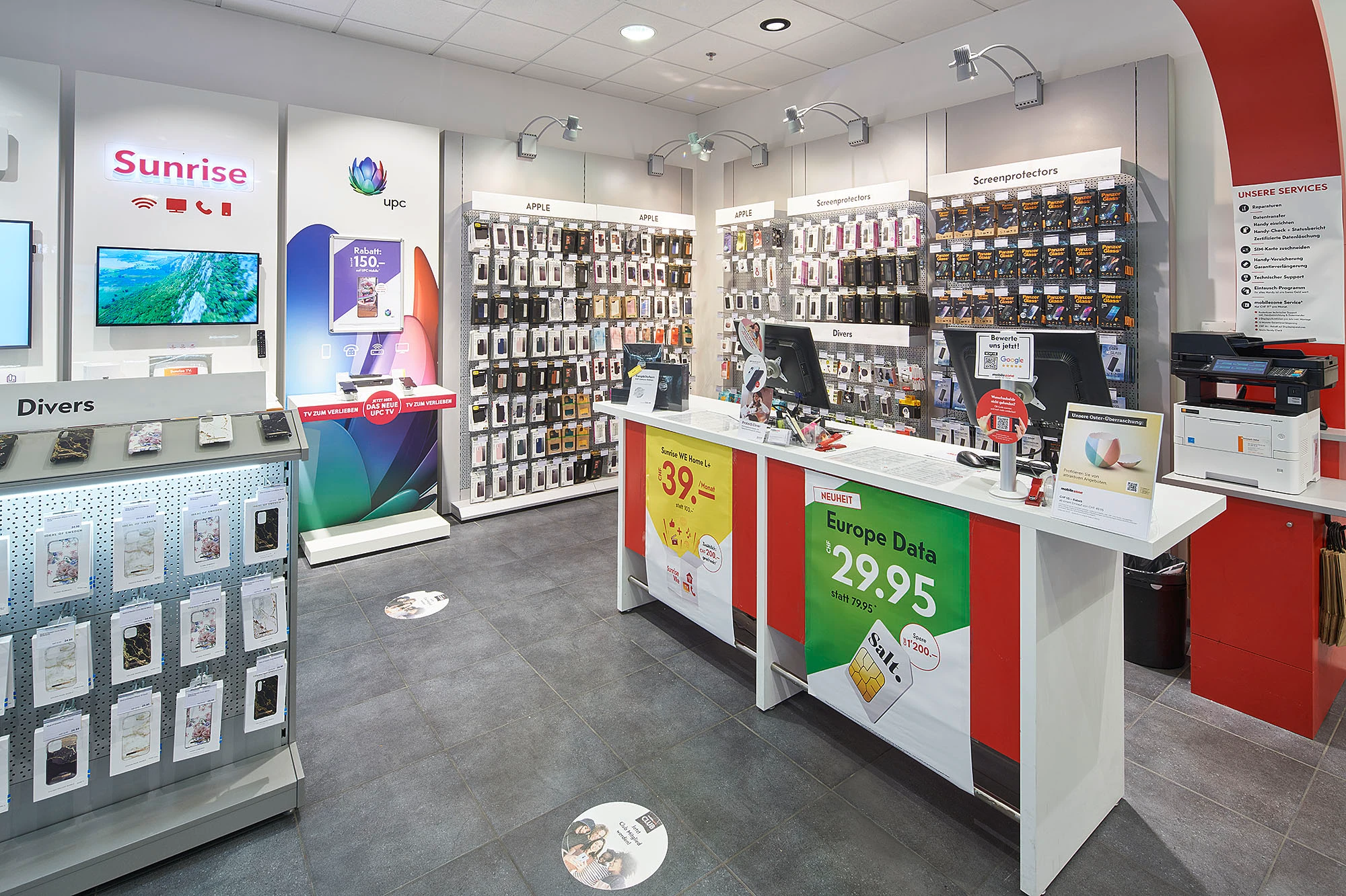 Interior view of Mobilezone